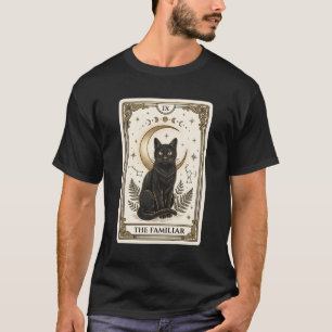 Camiseta Mágica com Carta de Tarot do Gato Preto F