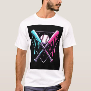Camiseta Mágica de Bat de Baseball - Placa inicial de Neon