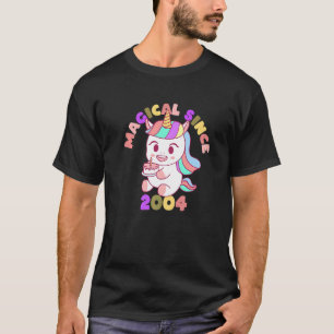 Camiseta Mágica desde 2004 Unicórnio 18º Aniversário