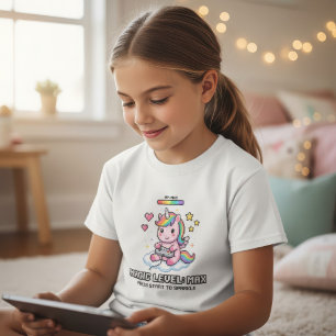 Camiseta Mágica do Unicórnio Gamer Nível Máximo Pixel Art