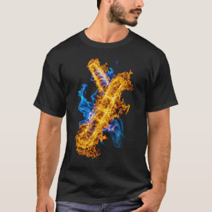 Camiseta Mágica Elemental de Gelo Abstrato em Conflito de J