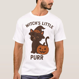 Camiseta Mágica Gata Negra - Purê Pequeno de Bruxa