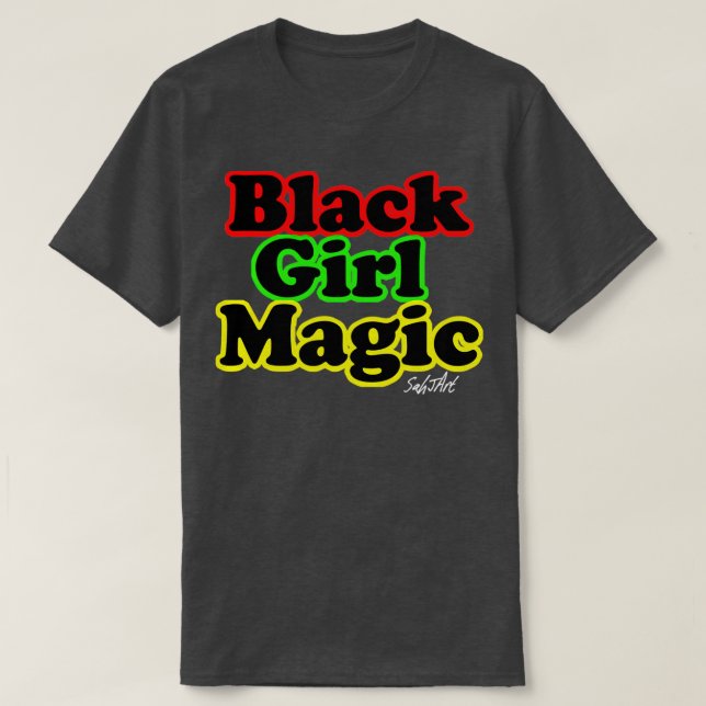 Camiseta Mágica Menina Negra (Frente do Design)