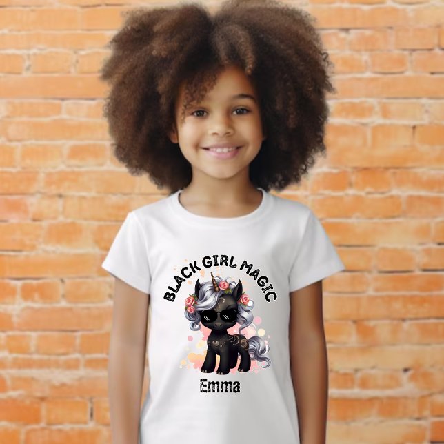 Camiseta Mágica Menina Negra (Criador carregado)