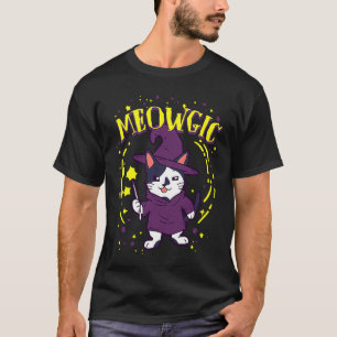 Camiseta Mágica Meowgica Gatos Carinhas Lindas Piadas