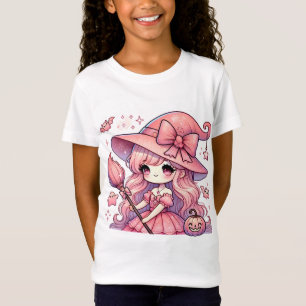 Camiseta 🎃 ✨ Mágica Pinkoew para Bruxas Pequenas! ✨ 🎃