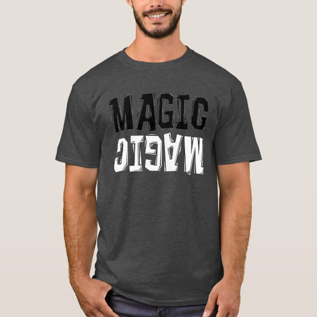 Camiseta Mágica preto e branco (Frente)