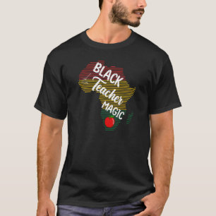 Camiseta Mágica Professora Mulheres Melanina Orgulho Hist P