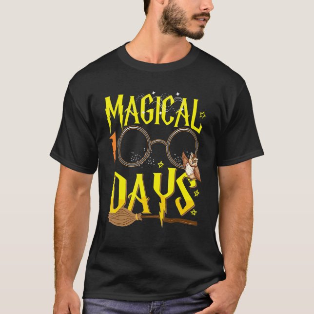 Camiseta Magical 100 Days Of School Teacher Students Kids B (Frente)