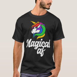 Camiseta Magical AF  Magic unicorn retro rainbow tee s 
