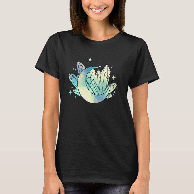 Camiseta Magical Crystal Moon Wiccan Witituality Egi (Frente)