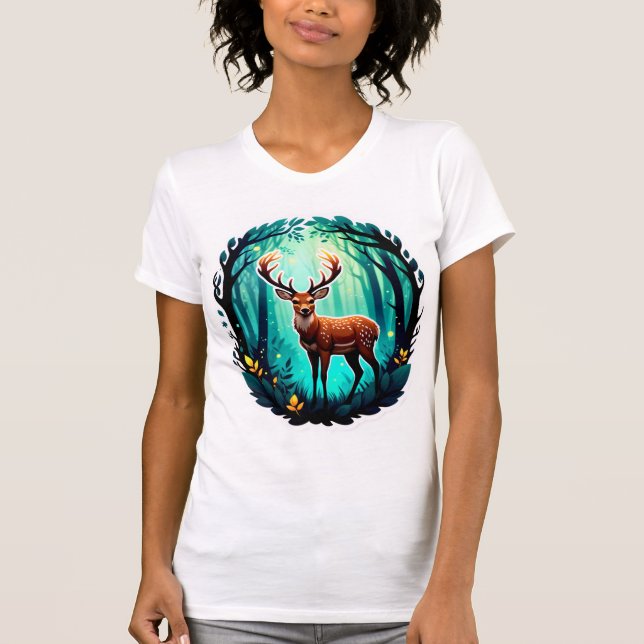 Camiseta Magical Deer Woodland (Frente)