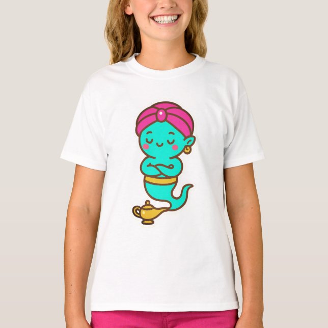 Camiseta Magical Kawaii Djinn - Neon Spirit (Frente)
