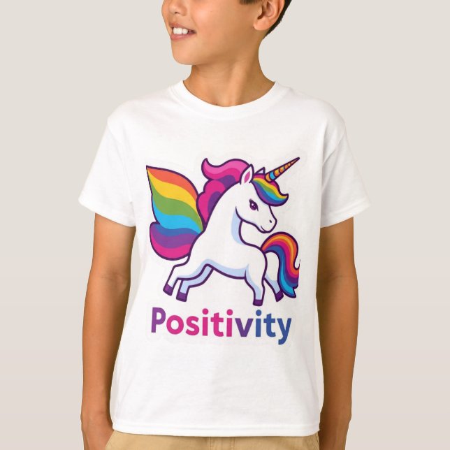 Camiseta Magical Positivity Sticker T-Shirt Design (Frente)