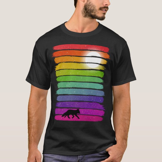 Camiseta Magical Rainbow Starry Night - Pincéis (Frente)