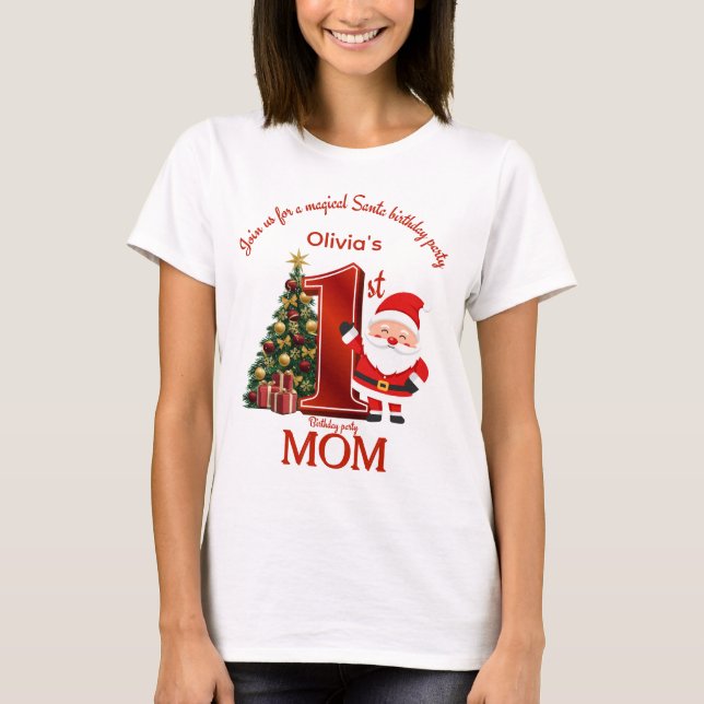 Camiseta Magical Santa Birthday Design for Kids (Frente)
