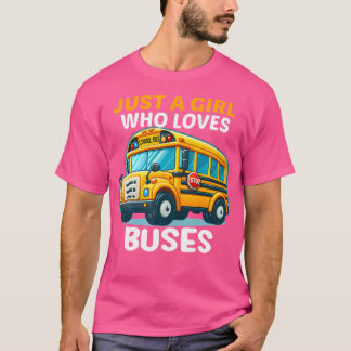 Camiseta Magical School Bus For Kids Just A Girl Who Loves