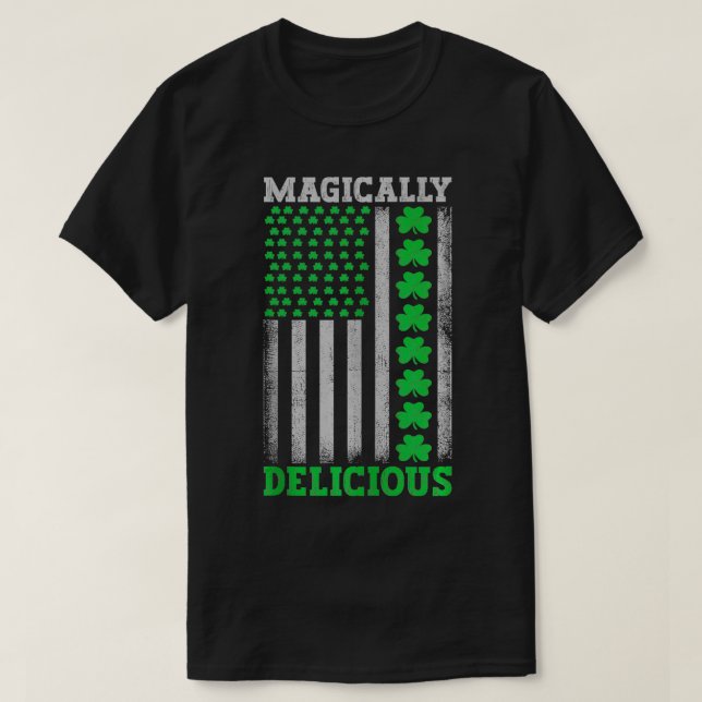 Camiseta Magicamente Delicioso Vestido Americano (Frente do Design)