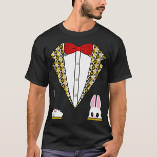 Camiseta Mágico Costume Engraçado Tuxedo Para Crianças Adul