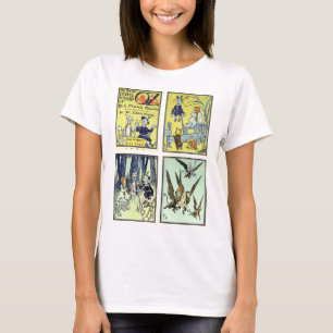 Camiseta Mágico de Oz Vintage, 4 Cenas de Contos de Fadas