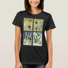 Camiseta Mágico de Oz Vintage, 4 Cenas de Contos de Fadas