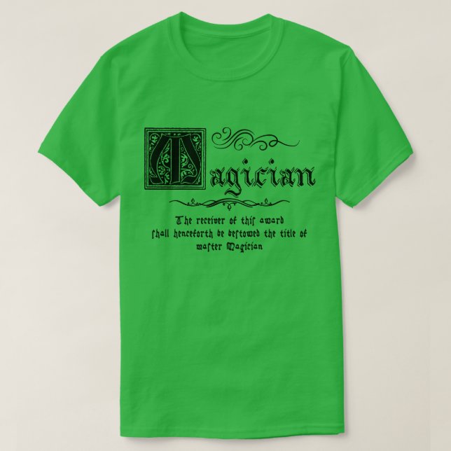 Camiseta Mágico mestre medieval (Frente do Design)