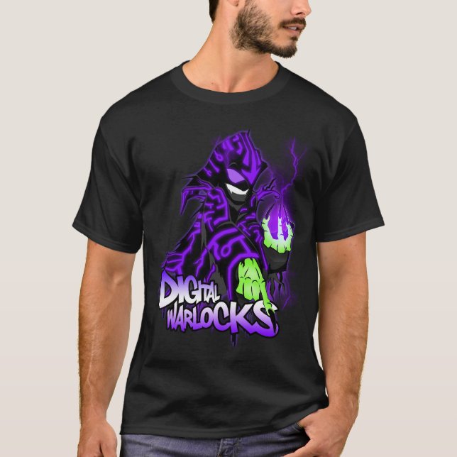 Camiseta Mágico roxo do mágico de Digitas - T-Shir escuro (Frente)