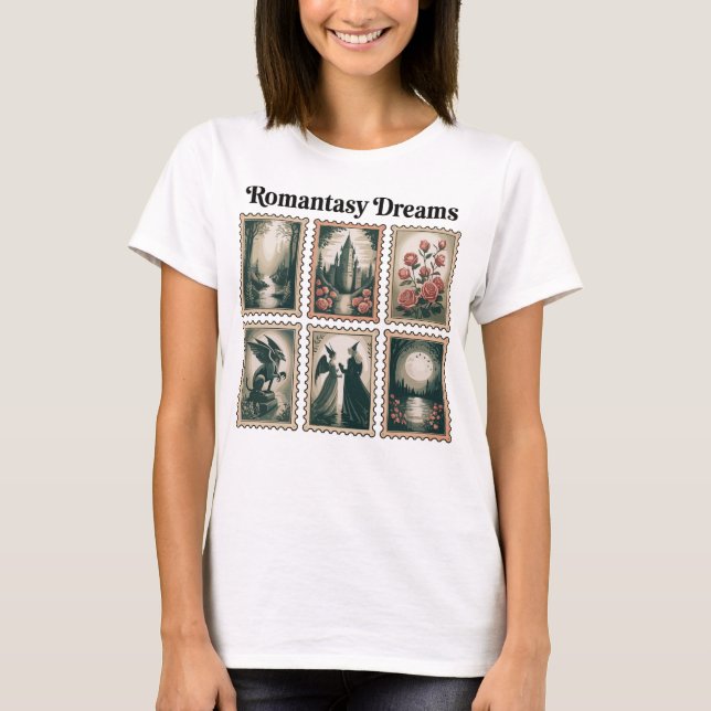 Camiseta Magische Romantasy Briefmarken (Frente)
