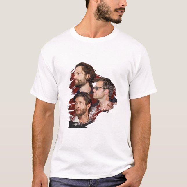 Camiseta Maglietta "JARED, JENSEN, MISHA 2025" (Frente)