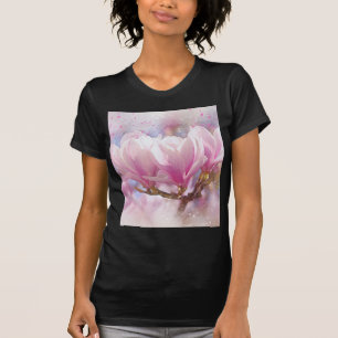 Camiseta Magnésia rosada a púrpura florida - Flor Primavera