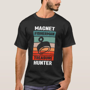 Camiseta Magnet Pescador do tesouro Caçador de pesca Carpa