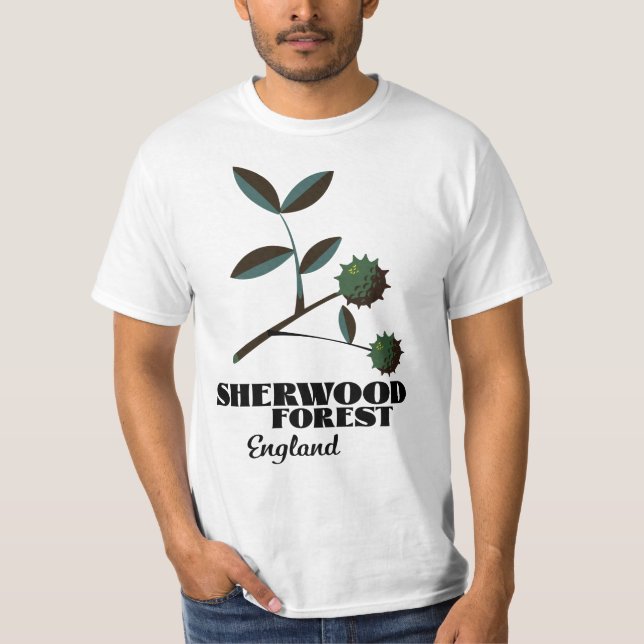 Camiseta Magnet poster de viagens Sherwood Forest Inglaterr (Frente)