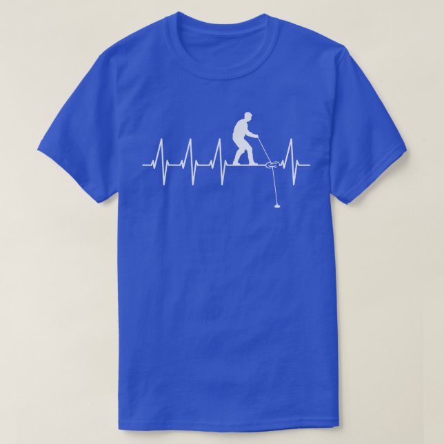 Camiseta Magnetic Fishing Heartbeat Treasure Hunter Magneti (Frente do Design)