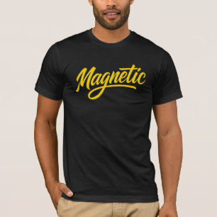 Camiseta Magnético - Camisa-Design de Script Canário Negrit