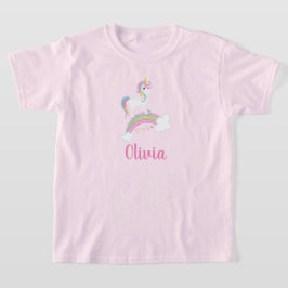 Camiseta Magnético Rainbow Unicorn Birthday Personalizado