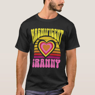 Camiseta Magnifica vovó, bonitinho, dia dos corações da mãe