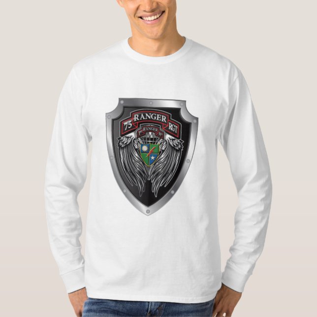 Camiseta Magnífico 1rua de Bat 75º Ranger Scroll Regional (Frente)