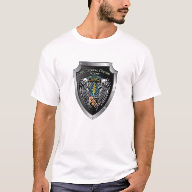 Camiseta Magnífico 5 de forças especiais (Airborne) (Frente)
