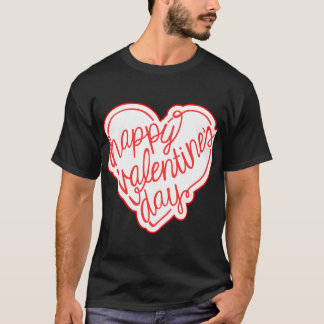 Camiseta Magnífico Design de Corações Vermelhos Desenhados 