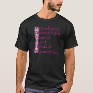 Camiseta Magnífico Professor Excelente Mo Eficiente e Feliz