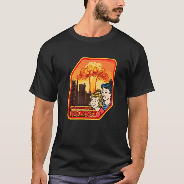 Camiseta Magnífico Rapto De Alienígenas De Explosão Sunset  (Frente)