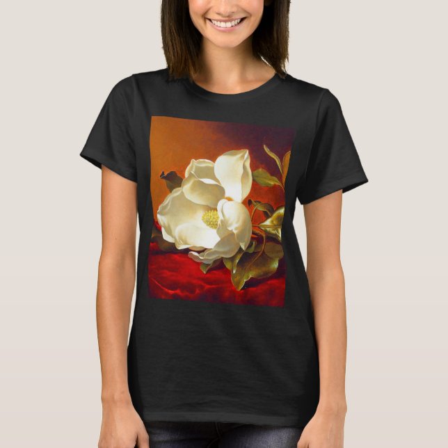 Camiseta Magnolia em Red Velvet Martin Johnson Heade (Frente)