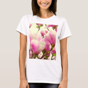 Camiseta Magnolia Flores Flores Florais Blossom Botânico Ch