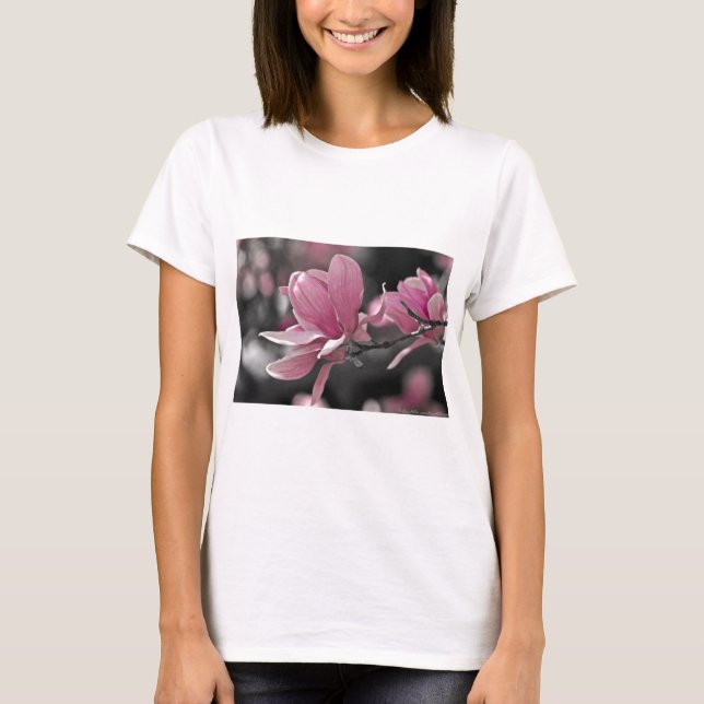 Camiseta Magnólia-Japonesa Saucer Rosa (Frente)