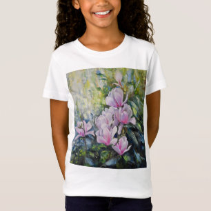Camiseta Magnólia Serenidade – Arte Floral por Lukian