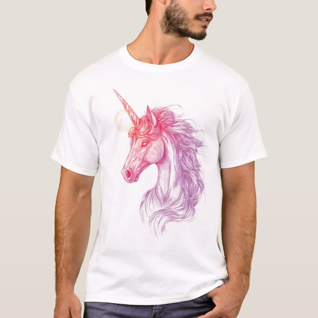 Camiseta Mago Medieval Unicórnio (1) (Frente)