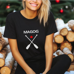 Camiseta Magog Canada Cruzou Oars Maple Leaf Dark