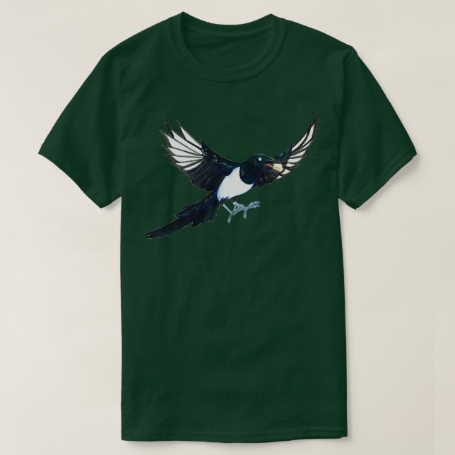 Camiseta Magpie com pipoca (Frente do Design)