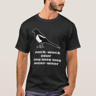 Camiseta Magpie é uma famosa canção-pássaro imitando outros