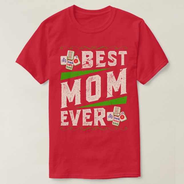 Camiseta Mah Jong Player Melhor Mãe Mahjong (Frente do Design)